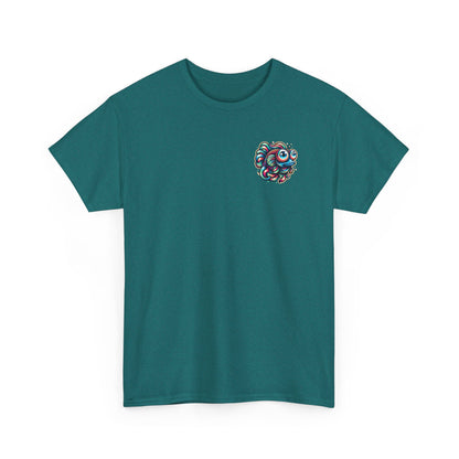Psychedelic Fish Graphic Unisex Heavy Cotton Tee - Fun & Vibrant Apparel - Psychonaut Swag