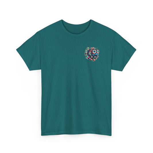 Psychedelic Fish Graphic Unisex Heavy Cotton Tee - Fun & Vibrant Apparel - Psychonaut Swag