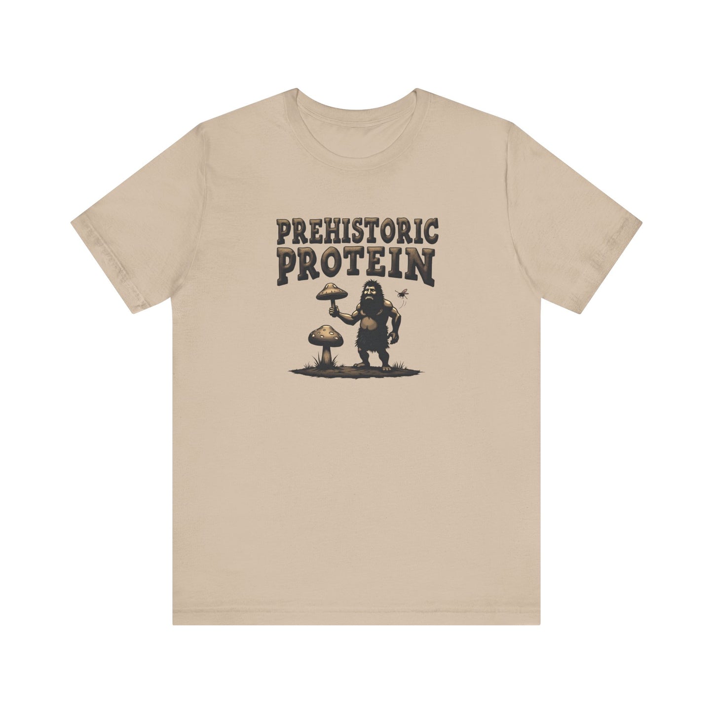 Prehistoric Protein Mushroom Tee - Retro Graphic T-Shirt for Nature Lovers, Gifts for Him/Her, Casual Everyday Wear, Perfect for Camping, Gifts [...] - Psychonaut Swag