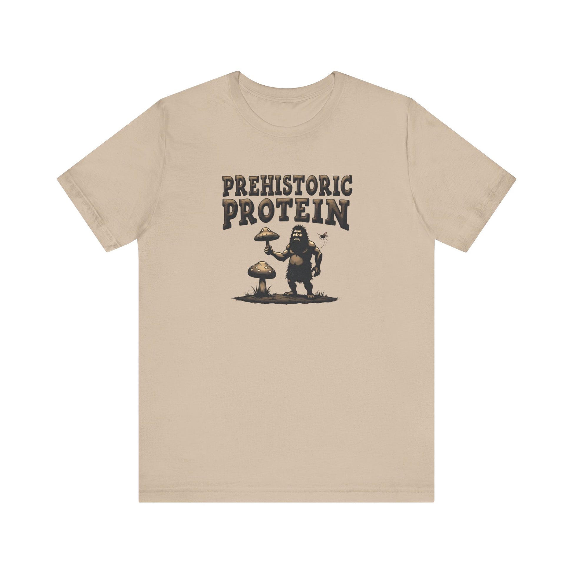 Prehistoric Protein Mushroom Tee - Retro Graphic T-Shirt for Nature Lovers, Gifts for Him/Her, Casual Everyday Wear, Perfect for Camping, Gifts [...] - Psychonaut Swag