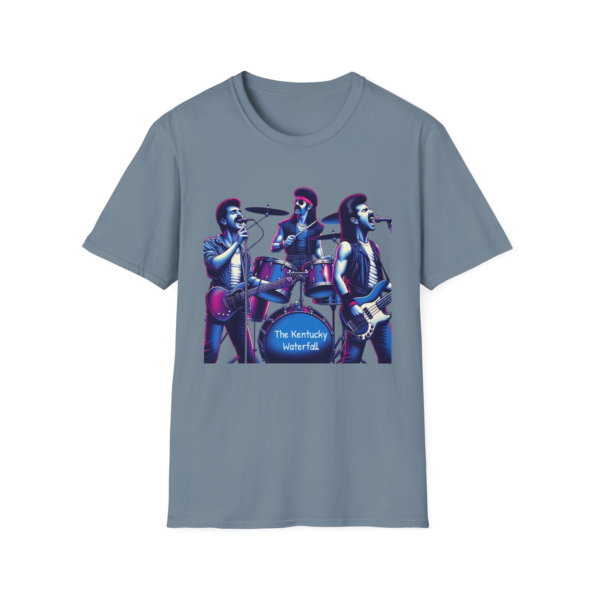 The Kentucky Waterfall, Retro Music Band Unisex Softstyle T-Shirt - Perfect for Concerts and Festivals - Psychonaut Swag