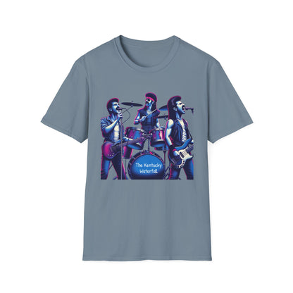 The Kentucky Waterfall, Retro Music Band Unisex Softstyle T-Shirt - Perfect for Concerts and Festivals - Psychonaut Swag