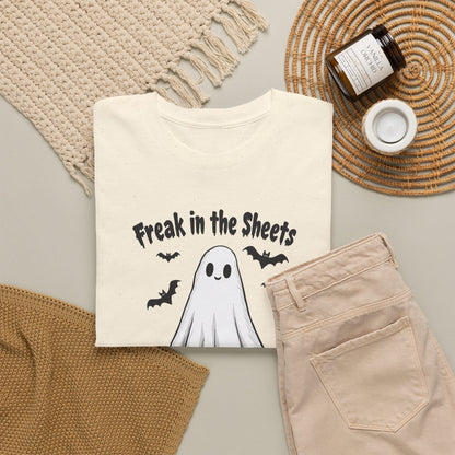 Ghost Tee — “Freak in the Sheets, So Don’t Ghost Me” Halloween Graphic T-Shirt