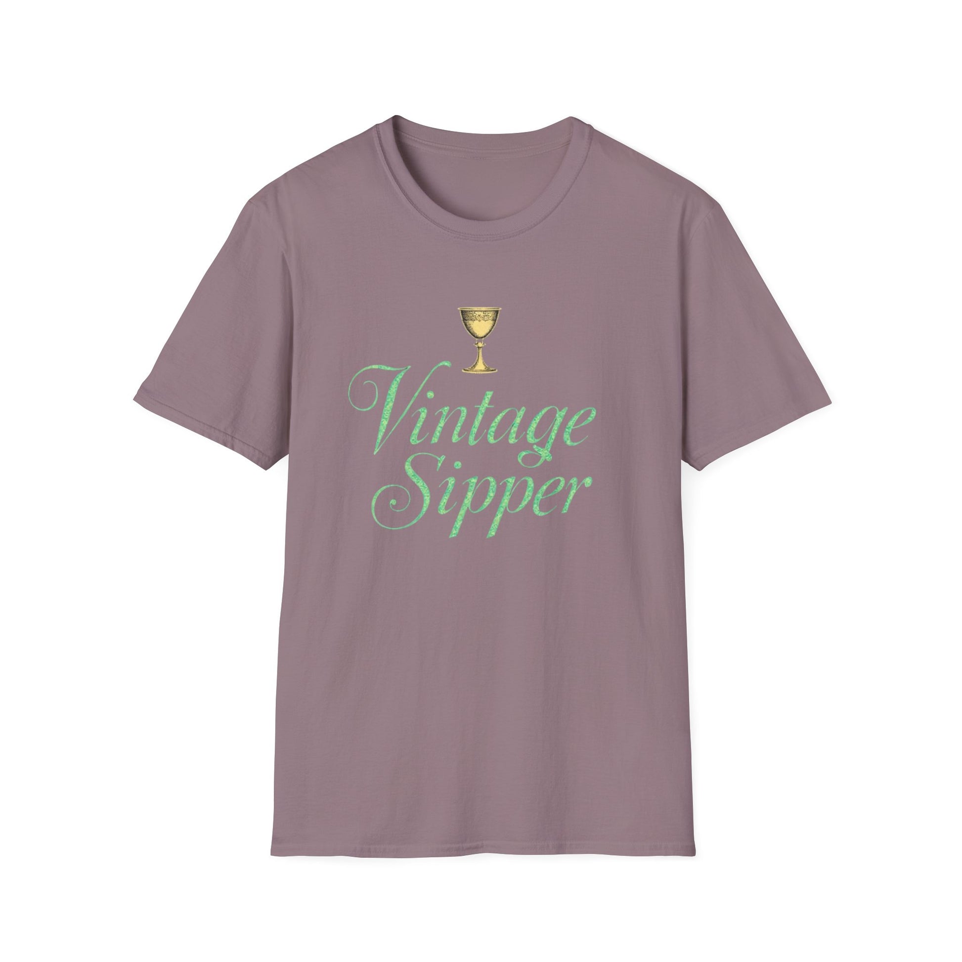 Vintage Sipper Unisex Softstyle T-Shirt, Casual Wear, Gift for Wine Lovers, Bar Night, Vintage Inspired Apparel - Psychonaut Swag