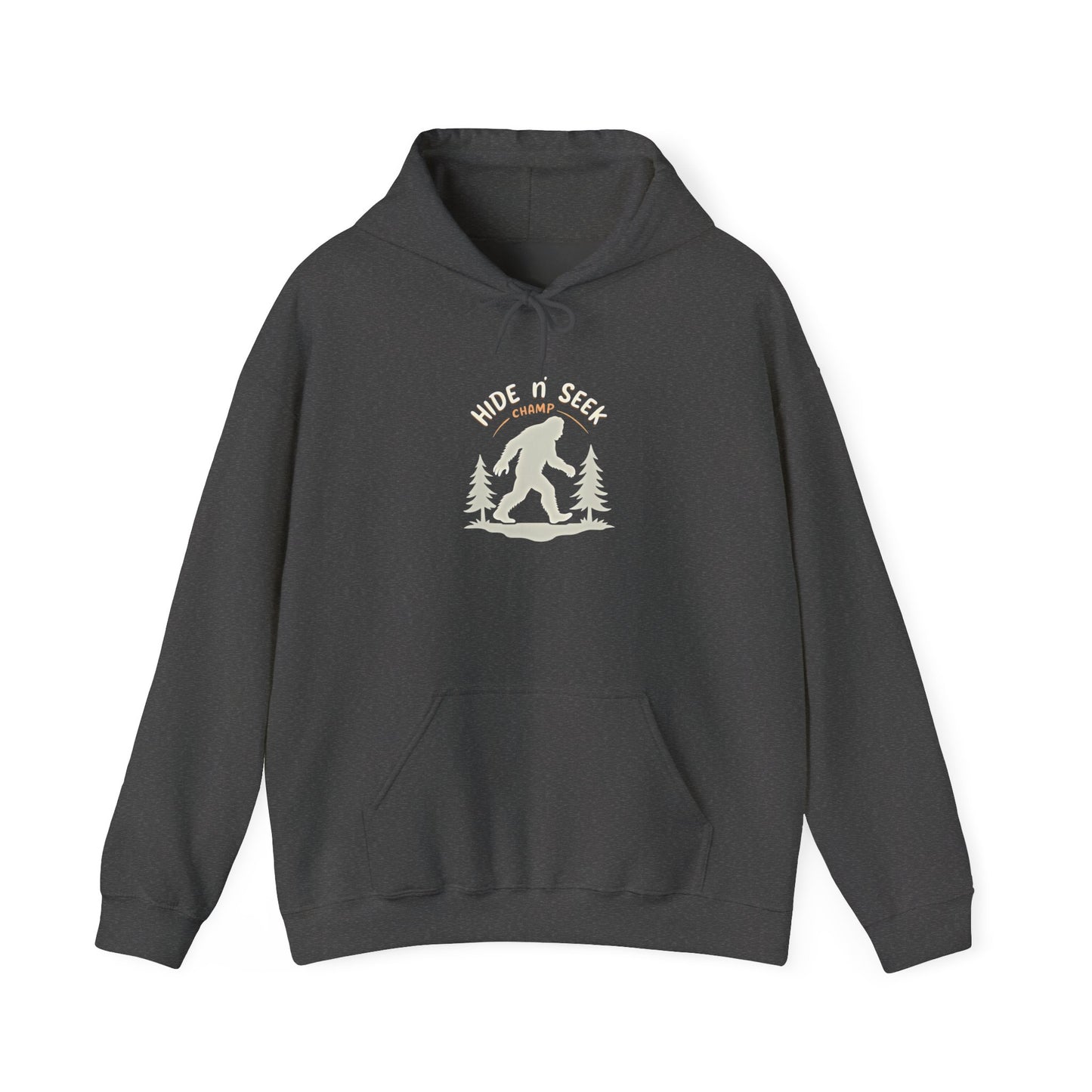 Bigfoot Hide n seek champ Hoodie — 'Hope You Like' Sasquatch Camping Sweatshirt