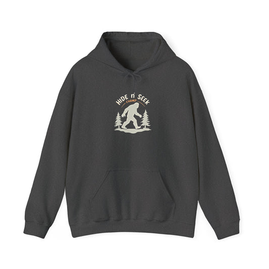 Bigfoot Hide n seek champ Hoodie — 'Hope You Like' Sasquatch Camping Sweatshirt