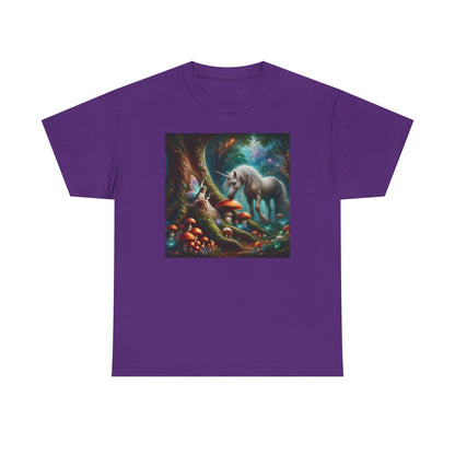 Unicorn Sighting in the Forest, Unisex Heavy Cotton Tee - Psychonaut Swag