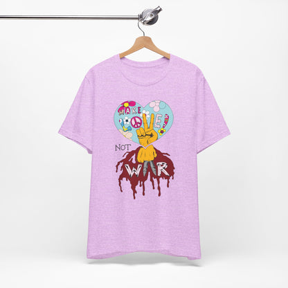 Make Love Not War, unisex Jersey Short Sleeve Tee