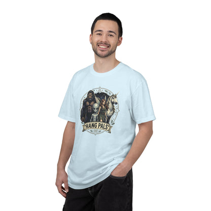 Hang Pals Graphic T-Shirt — Bigfoot, Alien & Unicorn Funny Crew Tee