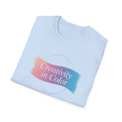 Creativity in Color T-Shirt — Pastel Brushstroke Art Tee