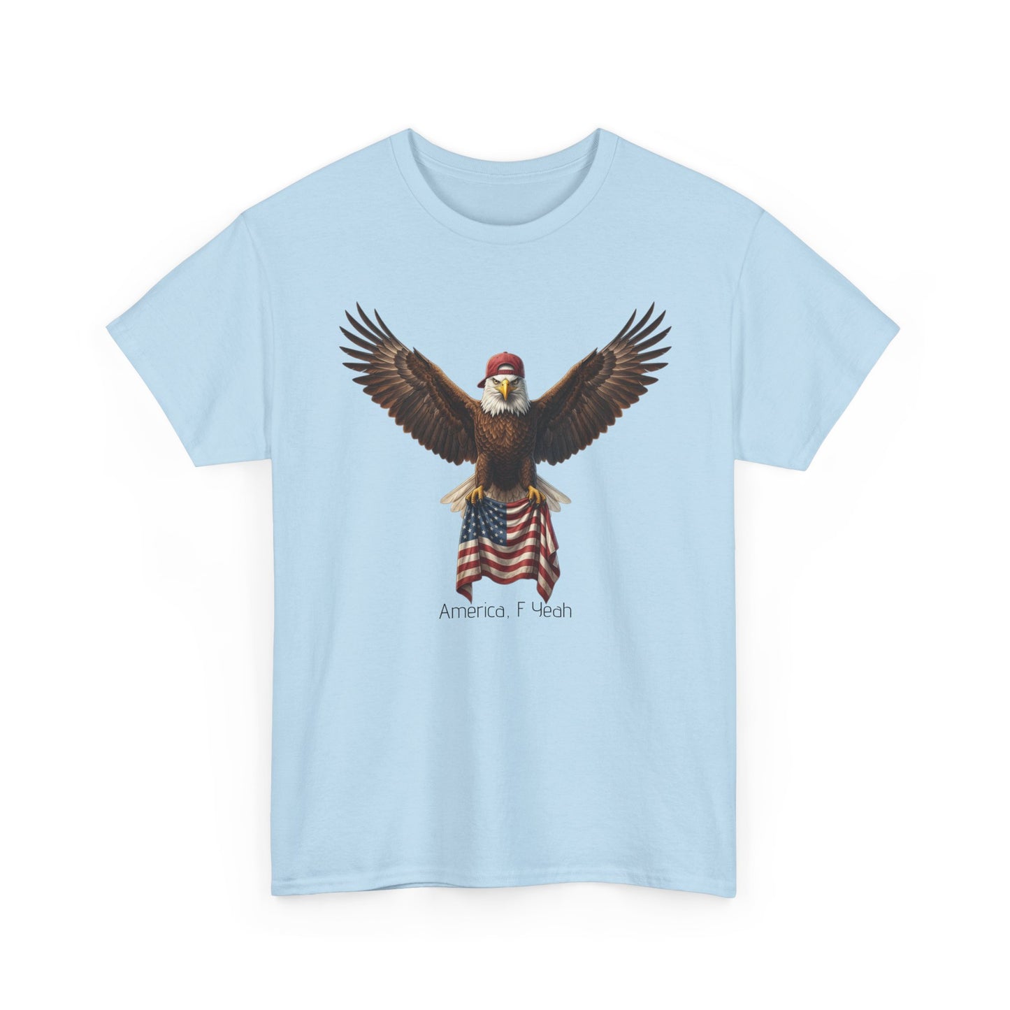 America F Yeah Eagle Tee — Patriotic Flag Graphic Shirt