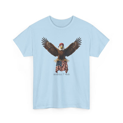 America F Yeah Eagle Tee — Patriotic Flag Graphic Shirt
