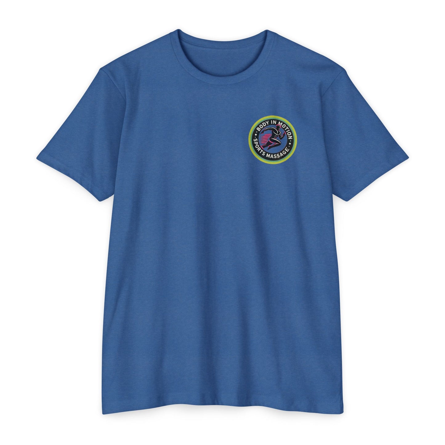 Sports Massage, Retro Camper Badge T-Shirt — Vintage RV Travel Logo Tee