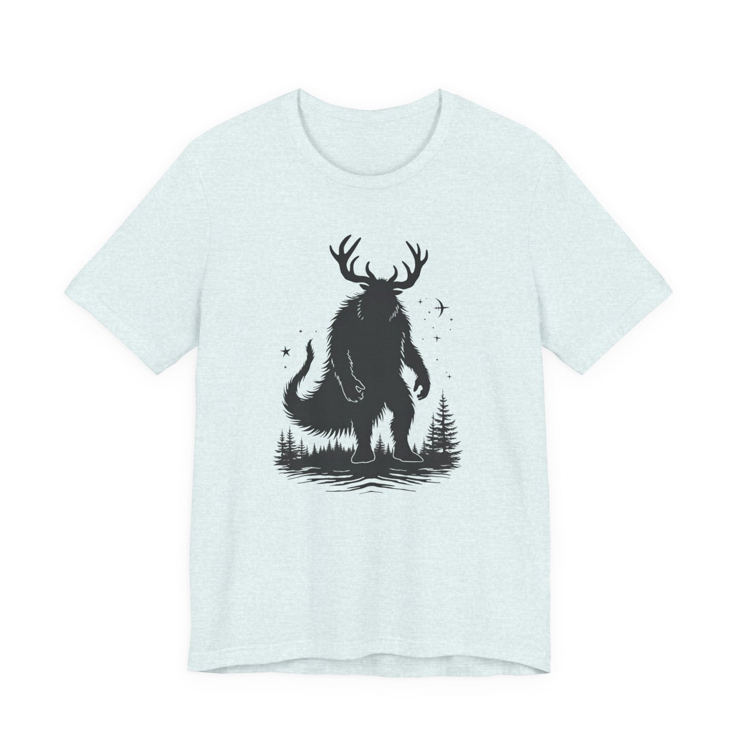 Krampus Squatch T-Shirt — Deer-Antlered Sasquatch Graphic Tee