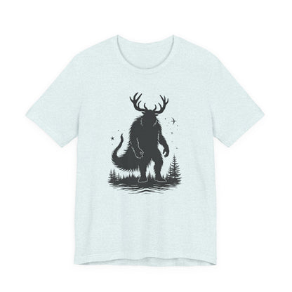 Krampus Squatch T-Shirt — Deer-Antlered Sasquatch Graphic Tee