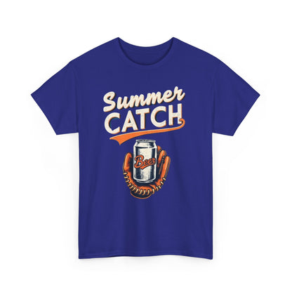 Summer Catch Tee, Casual Summer Shirt, Gift for Beer Lovers, Fun Graphic T-Shirt, Perfect for BBQs and Picnics - Psychonaut Swag