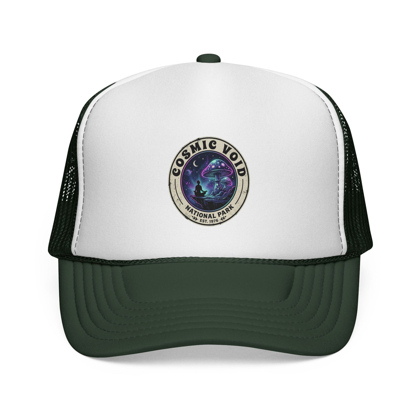 Cosmic Void Trucker Cap — Space Nebula Patch Hat