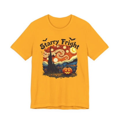 Starry Fright Halloween Tee, Unisex Ghost Graphic Shirt, Spooky Fall Fashion, Halloween Costume Tee, Pumpkin Art T-Shirt, Gift for [...]