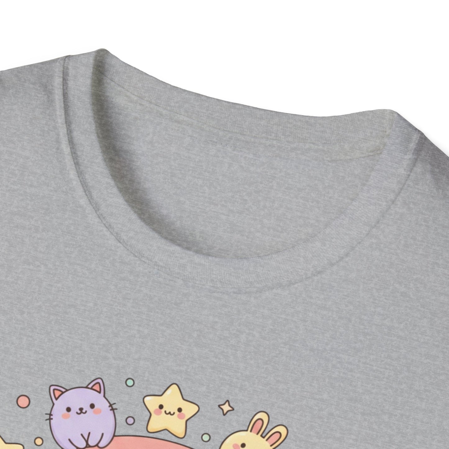 Stay Cute and Bright Rainbow T-Shirt — Kawaii Animal Graphic Tee