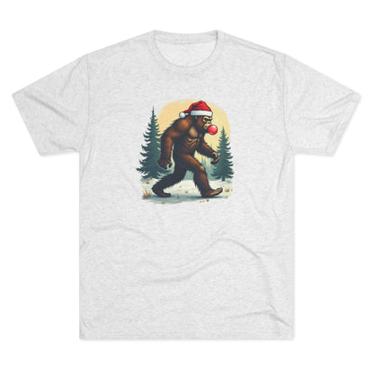 Christmas Bigfoot T-Shirt – Santa Hat Sasquatch Holiday Tee