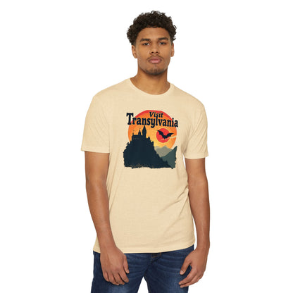Visit Transylvania T-Shirt — Vintage Vampire Castle Halloween Tee