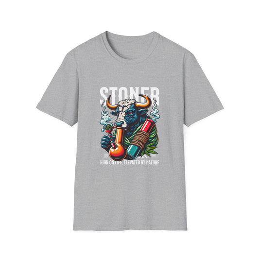 Stoner Bull, Unisex Softstyle T-Shirt