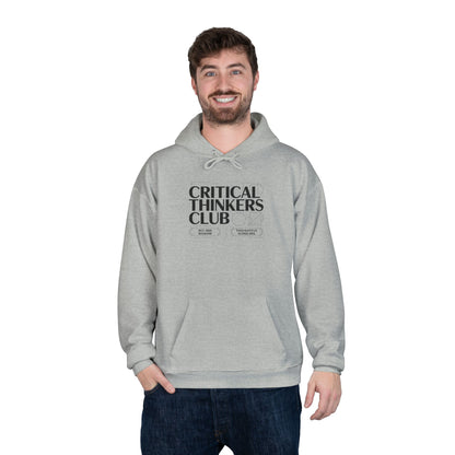 Critical Thinkers Club Hoodie — Graphic Pullover for Students & Intellectuals