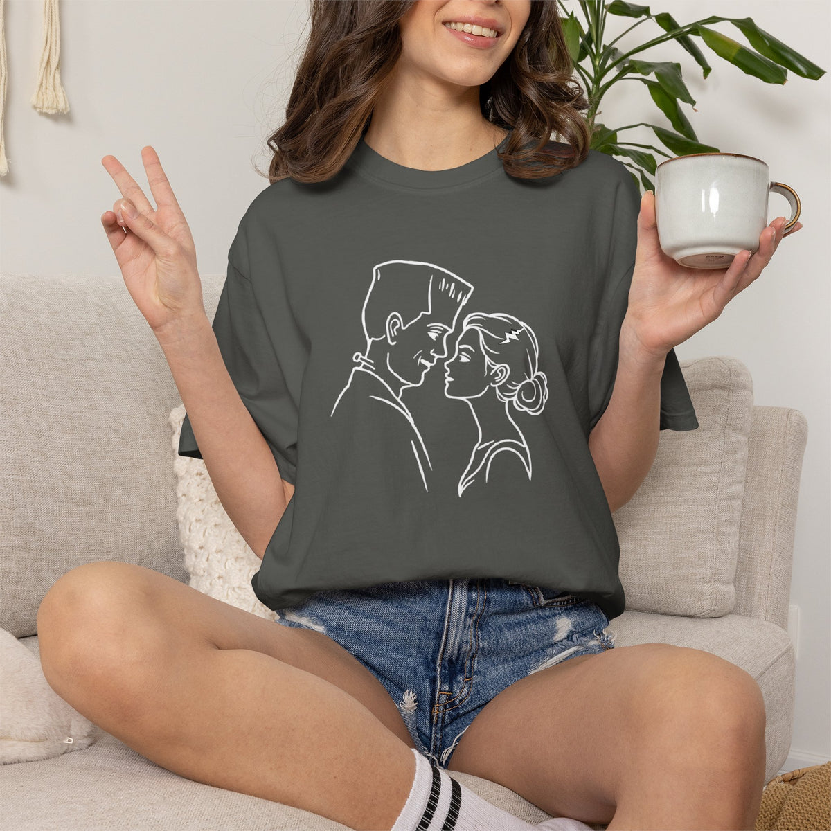A Marriage So Strong it’s Scary Tee – Minimal Romantic Monster T-Shirt