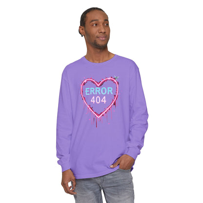 Error 404 Neon Heart Long Sleeve Tee