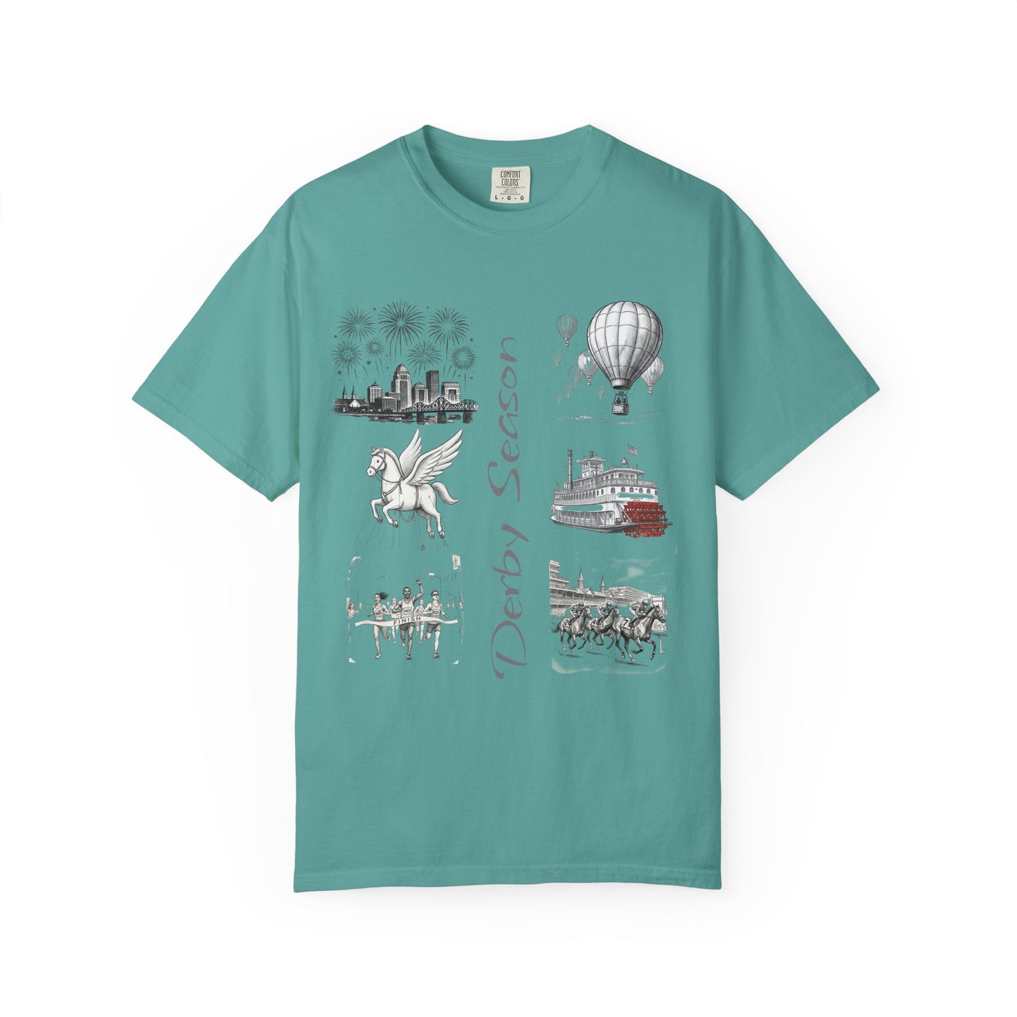 Derby Season T-Shirt — Horse Racing & Balloon Glow Festival Tee