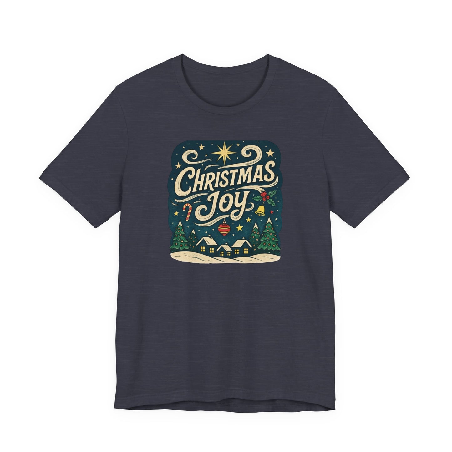 Christmas Joy Holiday T‑Shirt — Festive Winter Village Graphic Tee