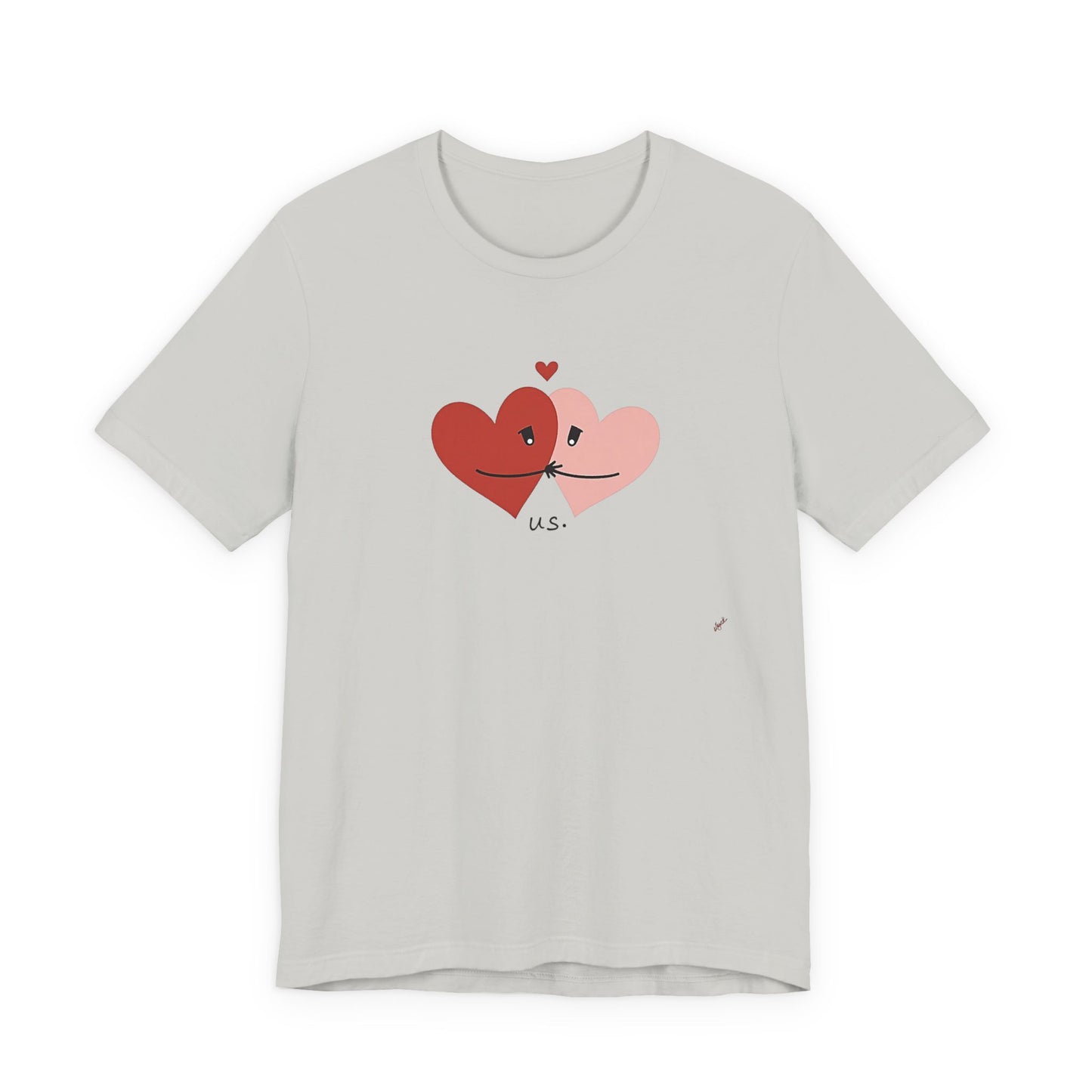 T-Shirt — Cute Kissing Hearts "Us" Valentine Tee