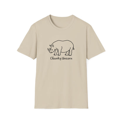 Chunky Unicorn, Rhino, Unisex Softstyle T-Shirt, Funny Tee, Gift for Animal Lovers, Casual Wear, Birthday Present, Unique Graphic Shirt
