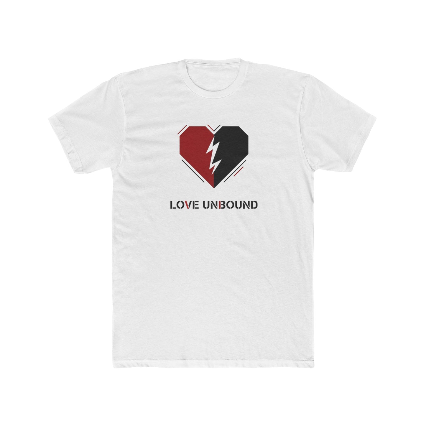Love Unbound Heart Tee — Split Lightning Heart Graphic T‑Shirt
