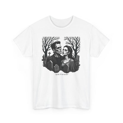 Gothic 'Until Forever' Couple Tee — Anniversary Season Graphic T-Shirt