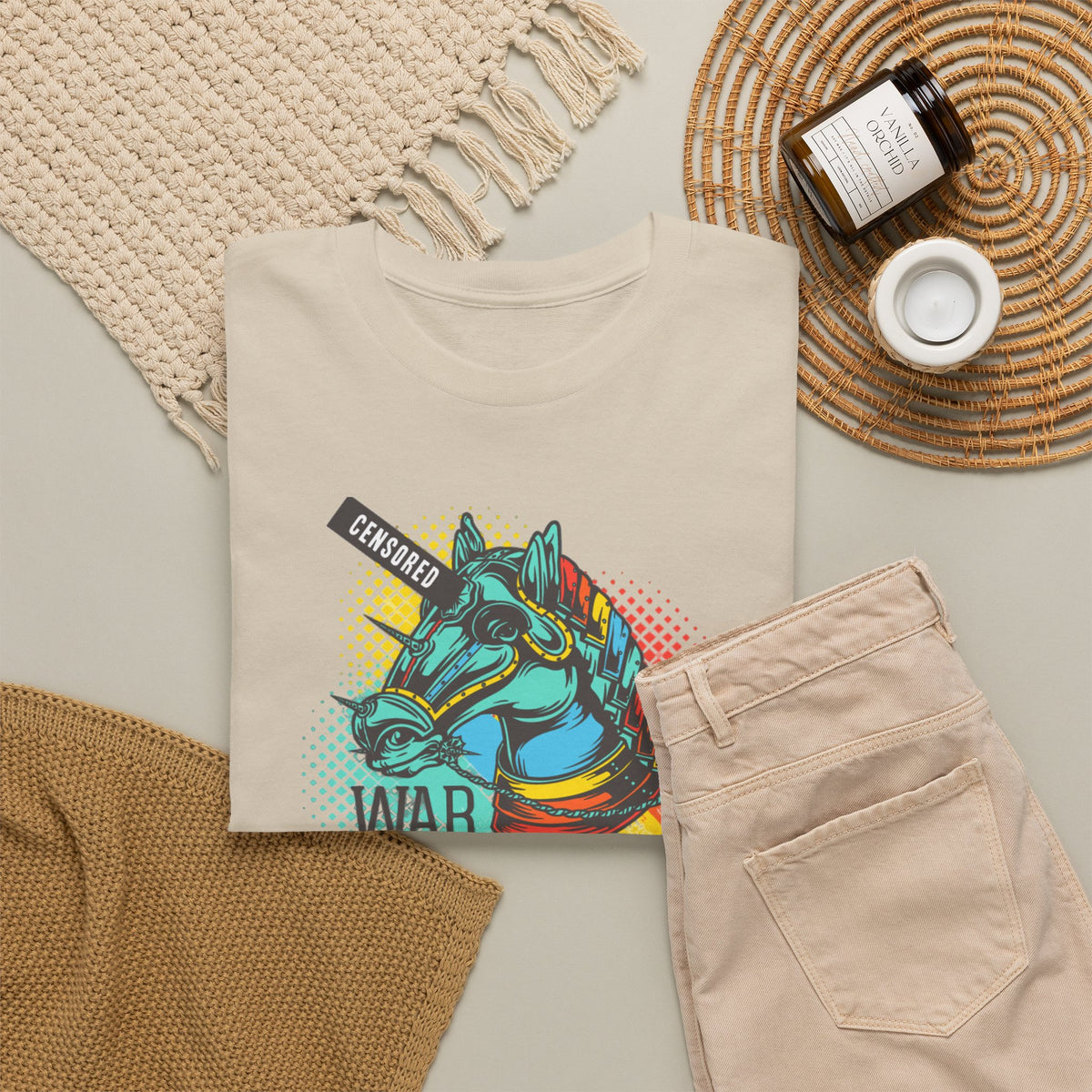 War Unicorn T-Shirt — Retro Neon Unicorn Graphic Tee