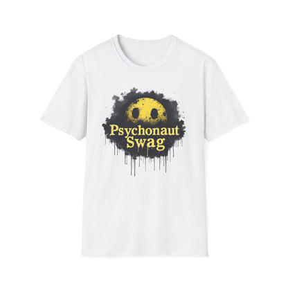 Psycho Smile, Pyschonaut Swag T-Shirt - Unisex Softstyle Tee, Casual Wear, Gift for Gamers, Festival Attire, Streetwear Fashion