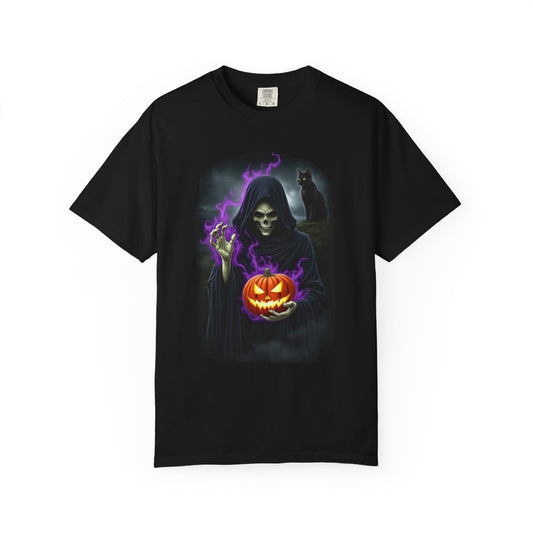 Spooky Halloween T-Shirt, Unisex Garment-Dyed Tee, Trick or Treat Shirt, Fall Fashion, Halloween Costume, Gift for Halloween Lovers