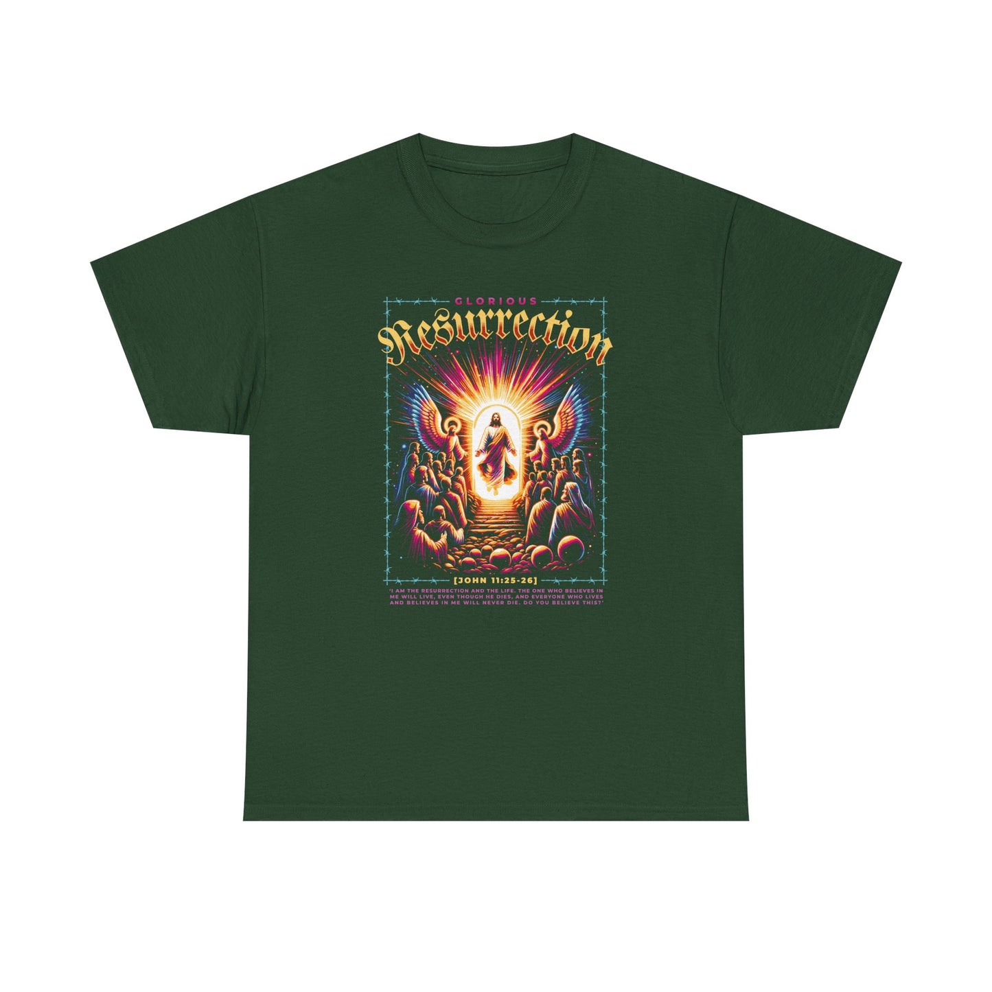 Resurrection Graphic Tee — Vintage Religious Revival T-Shirt