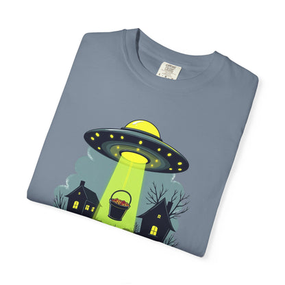 Halloween UFO Trick or Treat T-Shirt — Alien Abduction Spooky Tee
