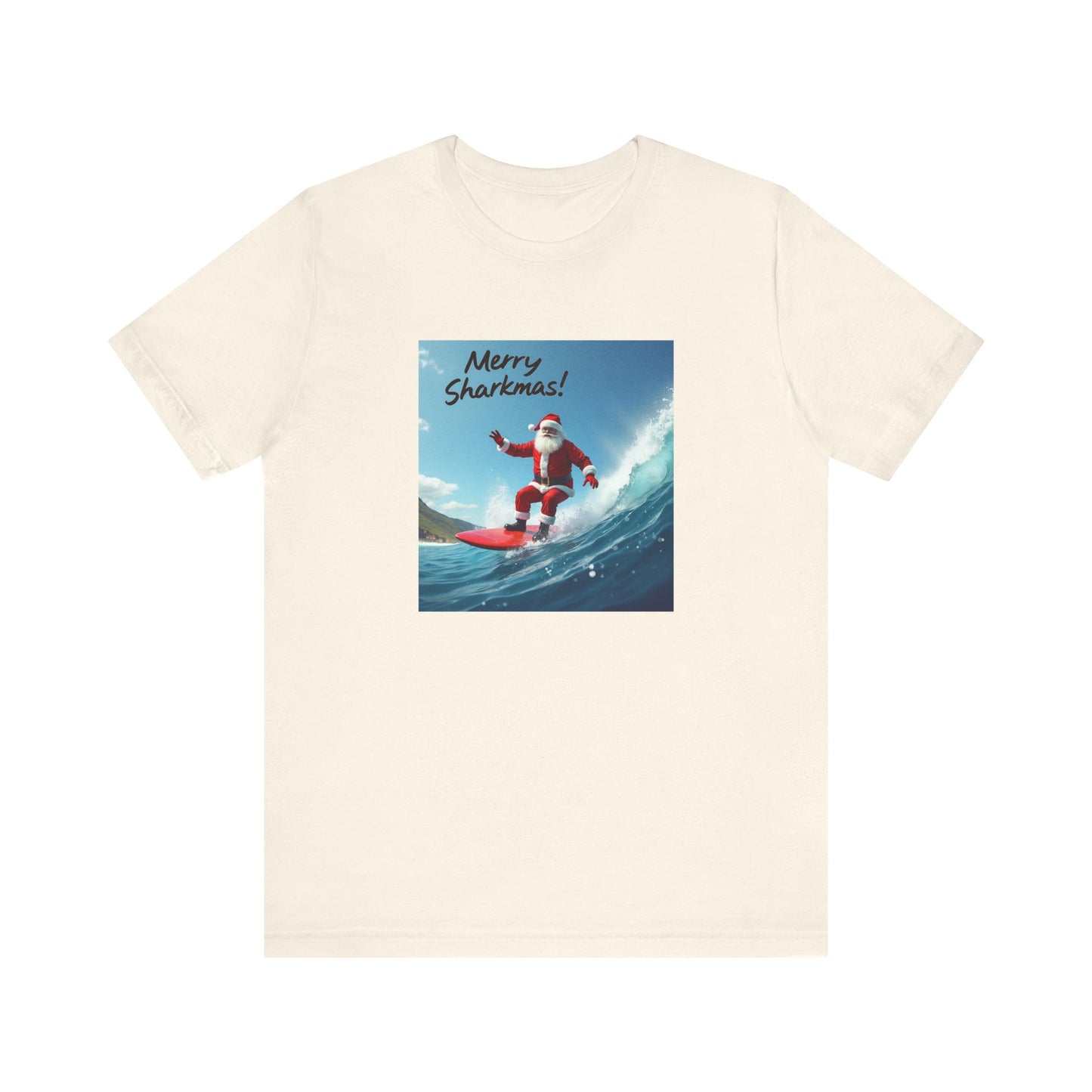Merry Sharkmas Surfing Santa T-Shirt