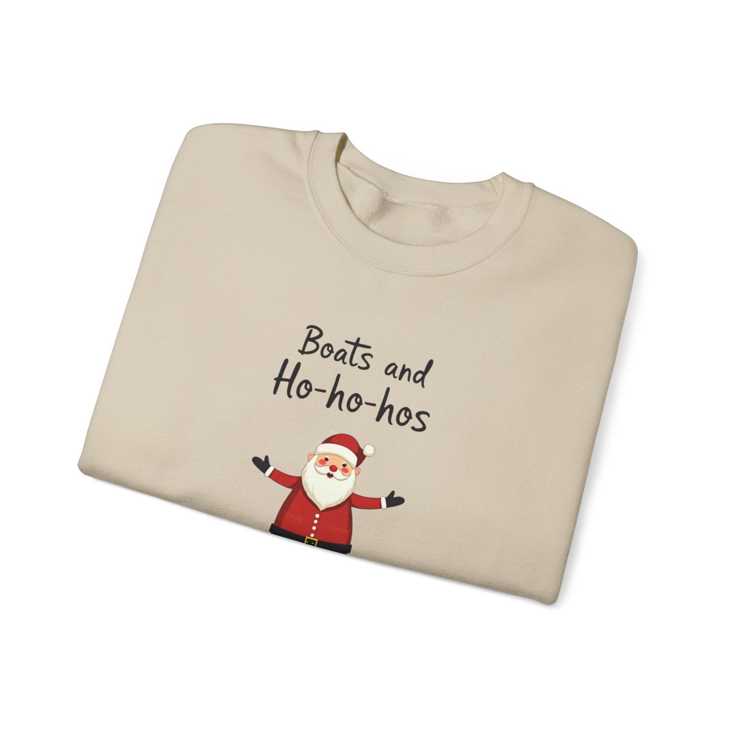 Santa Boats and Ho Ho his, Unisex Heavy Blend™ Crewneck Sweatshirt