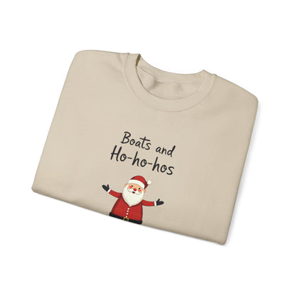 Santa Boats and Ho Ho his, Unisex Heavy Blend™ Crewneck Sweatshirt