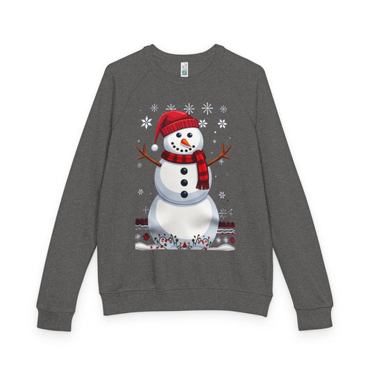Snowman Holiday Crewneck — Snowy Season Raglan Sweatshirt