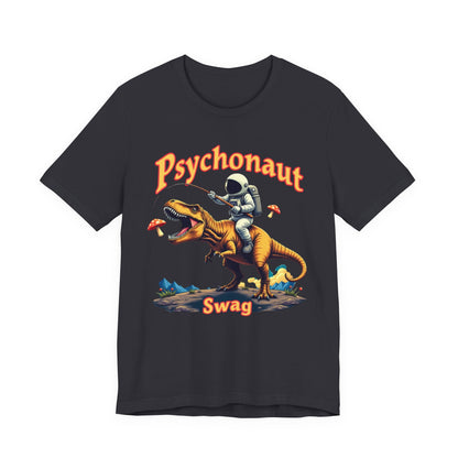 Psychonaut T-Rex Tee - Cool Retro Unisex Jersey Short Sleeve Shirt, Perfect for Gifts, Festivals, and Everyday Wear - Psychonaut Swag
