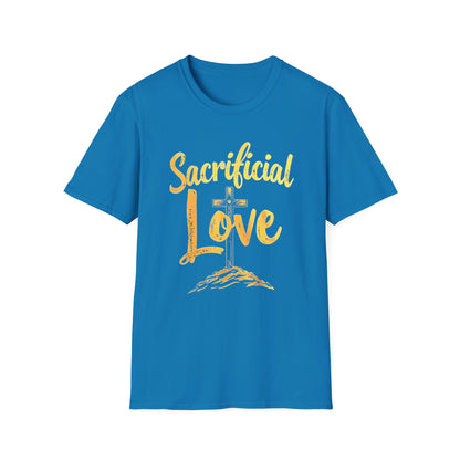 Sacrificial Love Unisex Softstyle T-Shirt - Faith-Inspired Casual Wear - Psychonaut Swag