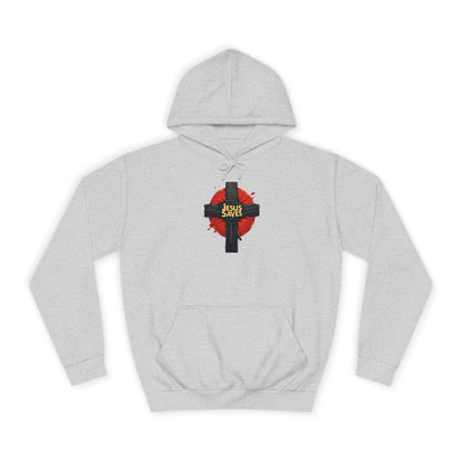 Christian Cross Hoodie – Jesus Saves Heart Graphic