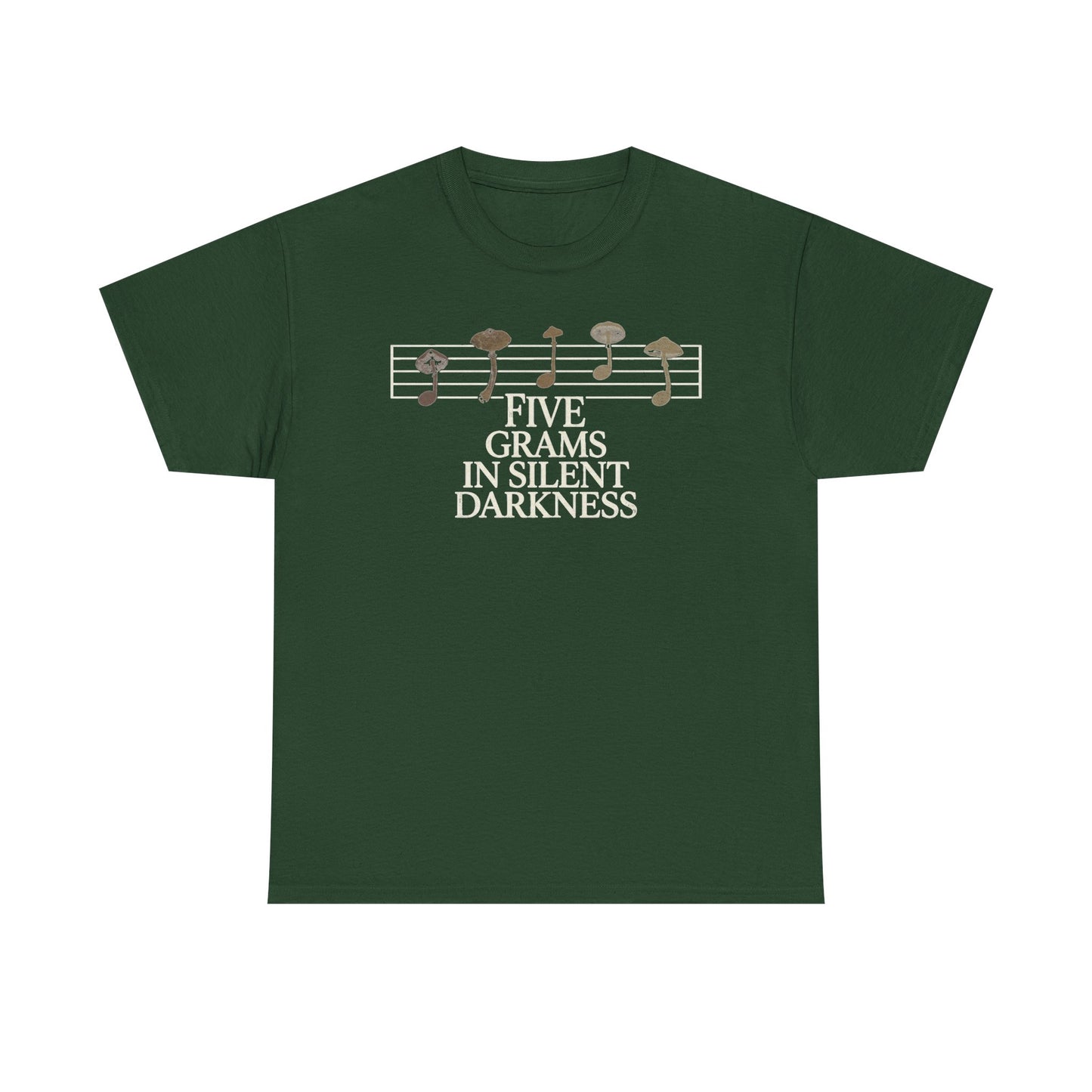 Vintage Music Tee — "Five Grams in Silent Darkness" Graphic Shirt
