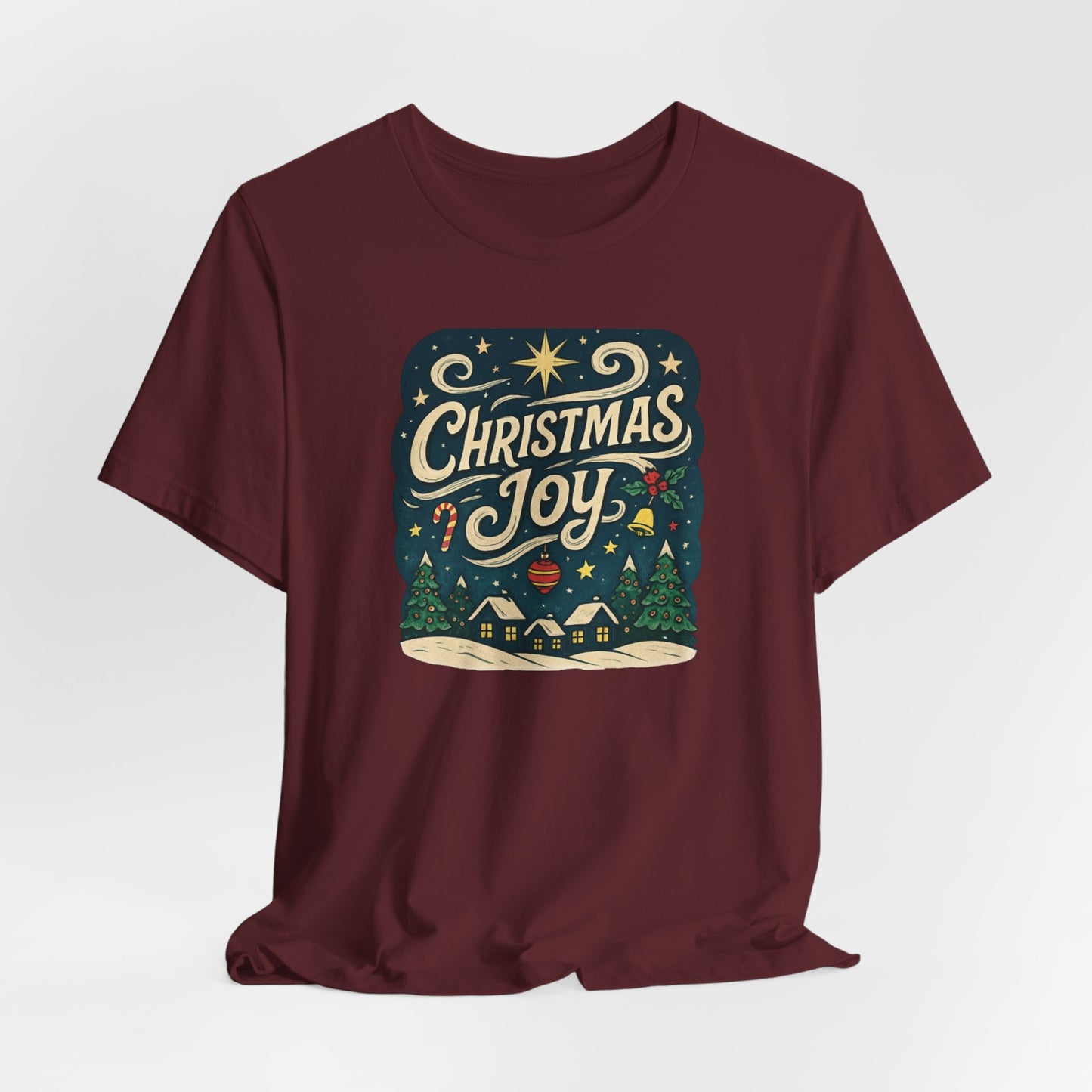 Christmas Joy Holiday T‑Shirt — Festive Winter Village Graphic Tee
