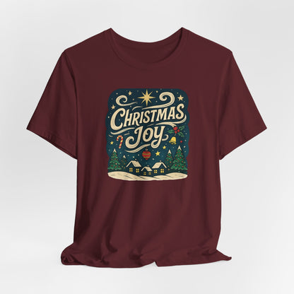 Christmas Joy Holiday T‑Shirt — Festive Winter Village Graphic Tee